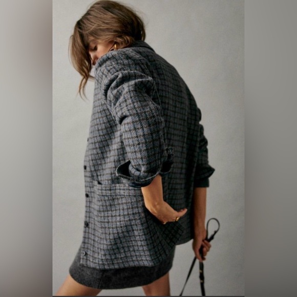 🇫🇷 Sézane Will Jacket Edinburgh Tile - Picture 8 of 9